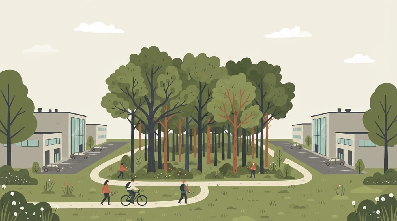 Mehr Wald im Gewerbegebiet – Düfelsieks Wäldchen dauerhaft gesichert